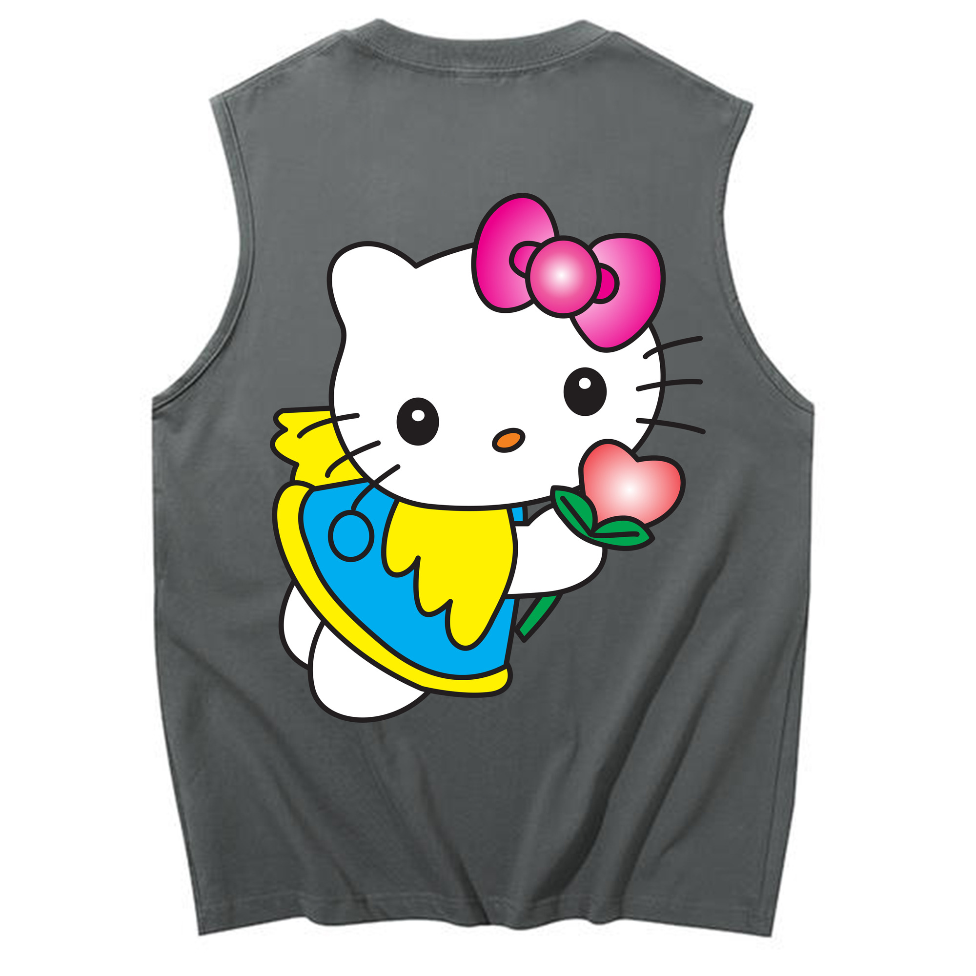 （画像用） Hello Kitty ハローキティ コットン100％タンクトップ（背面プリント）